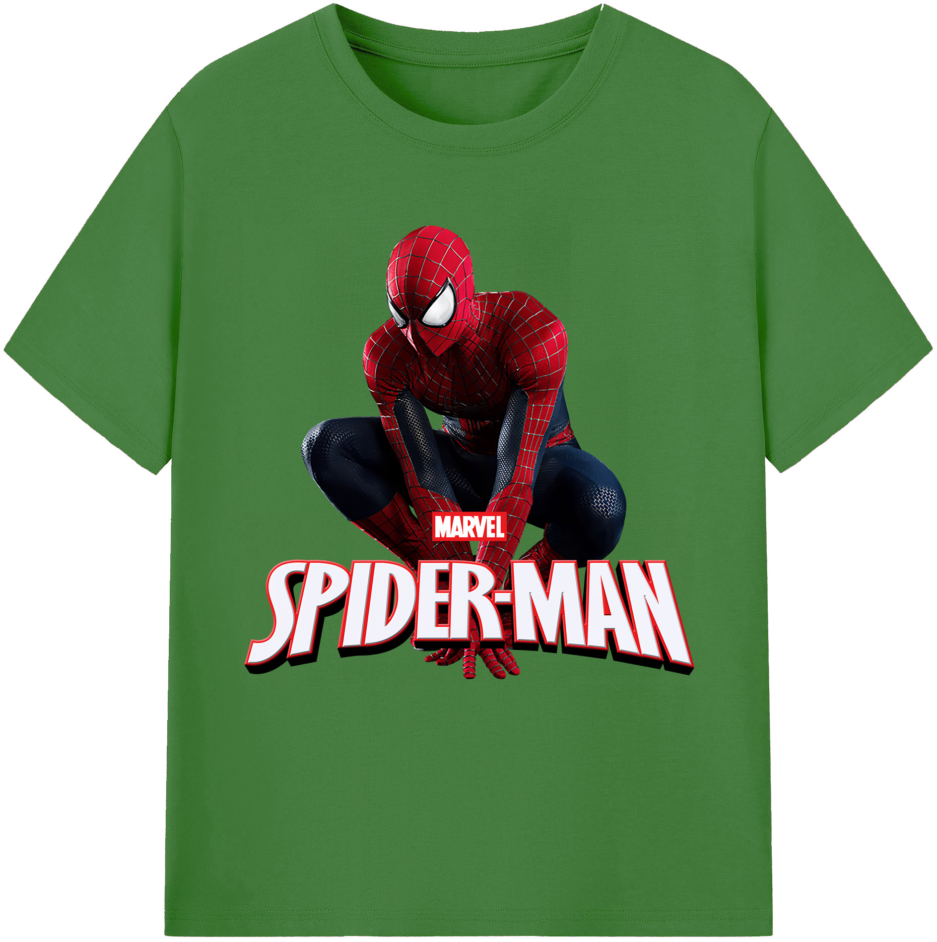 （画像用） Spider Man スパイダーマン レディースカジュアルプリントTシャツ（綿100％）